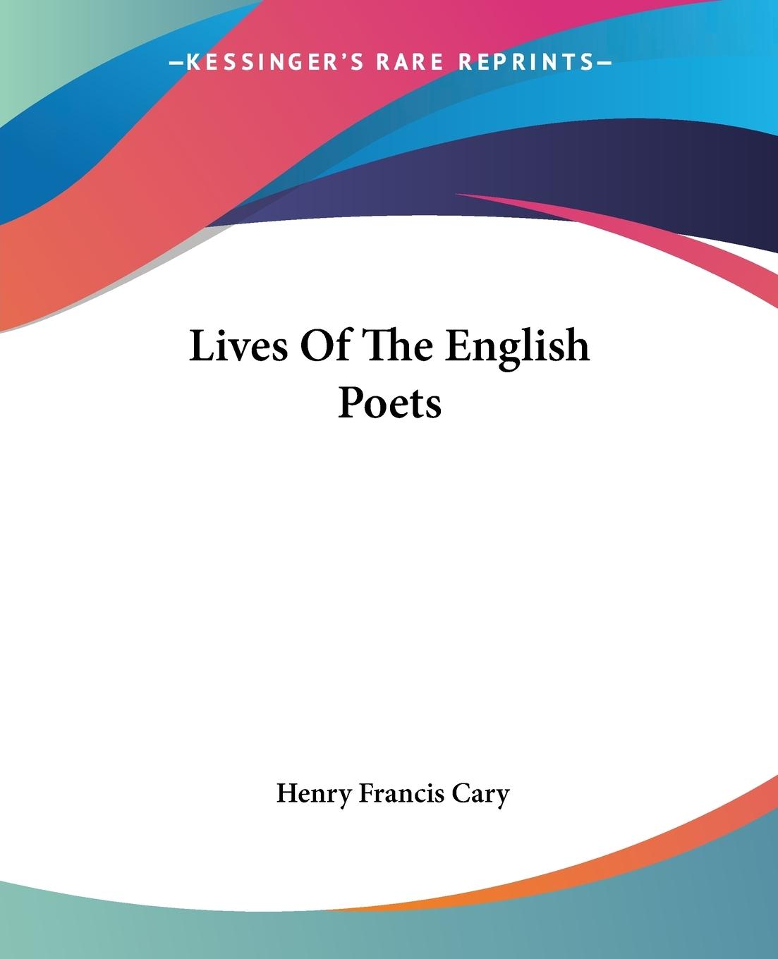 Vorderes Coverbild Lives Of The English Poets