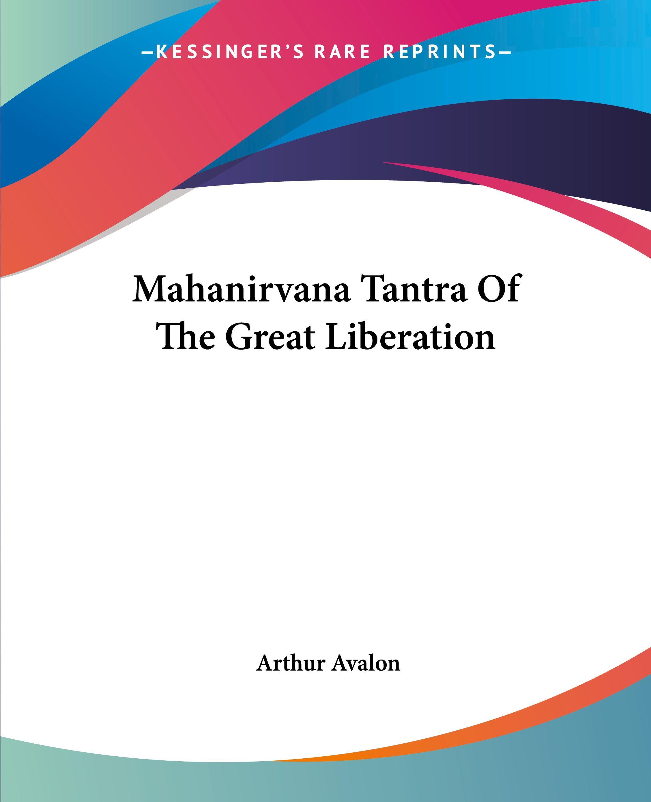 Vorderes Coverbild Mahanirvana Tantra Of The Great Liberation