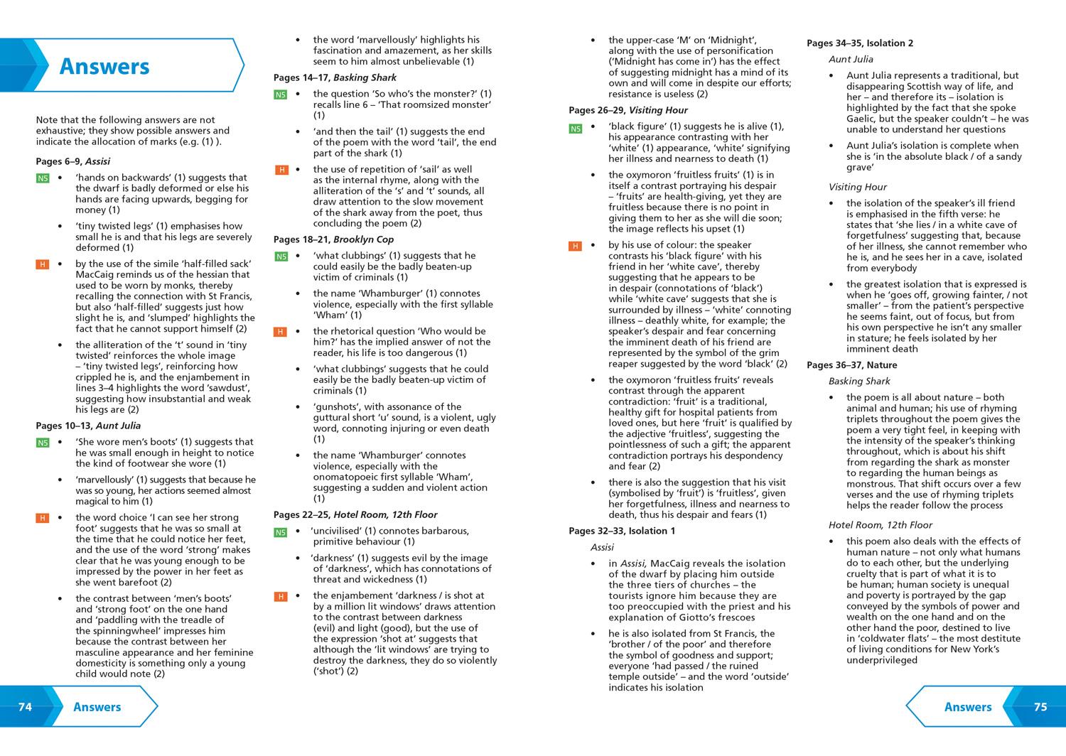 Beispielinhalt (Bild) National 5/Higher English Revision: Poetry by Norman MacCaig
