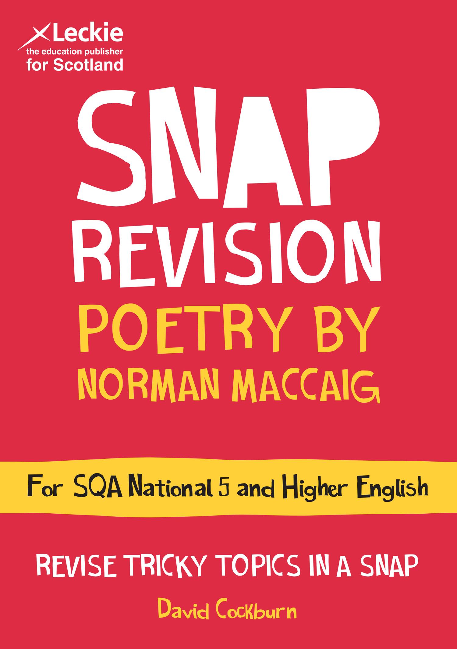 Vorderes Coverbild National 5/Higher English Revision: Poetry by Norman MacCaig