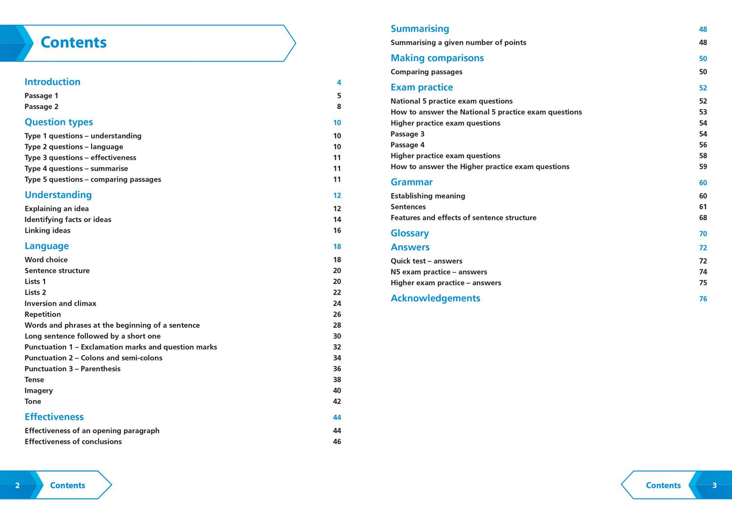 Beispielinhalt (Bild) National 5/Higher English Revision: Reading for Understanding, Analysis and Evaluation