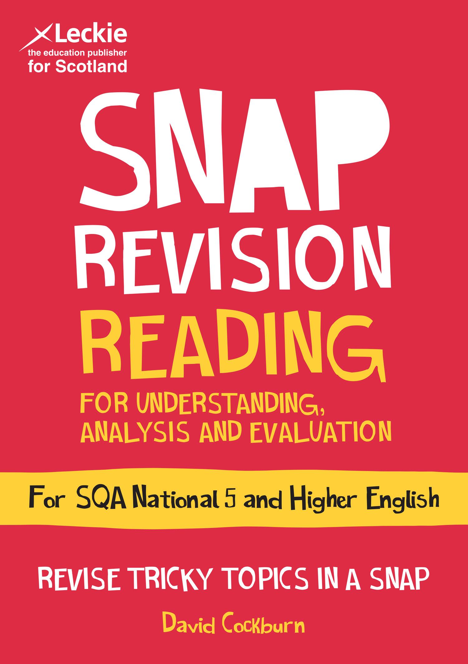 Vorderes Coverbild National 5/Higher English Revision: Reading for Understanding, Analysis and Evaluation