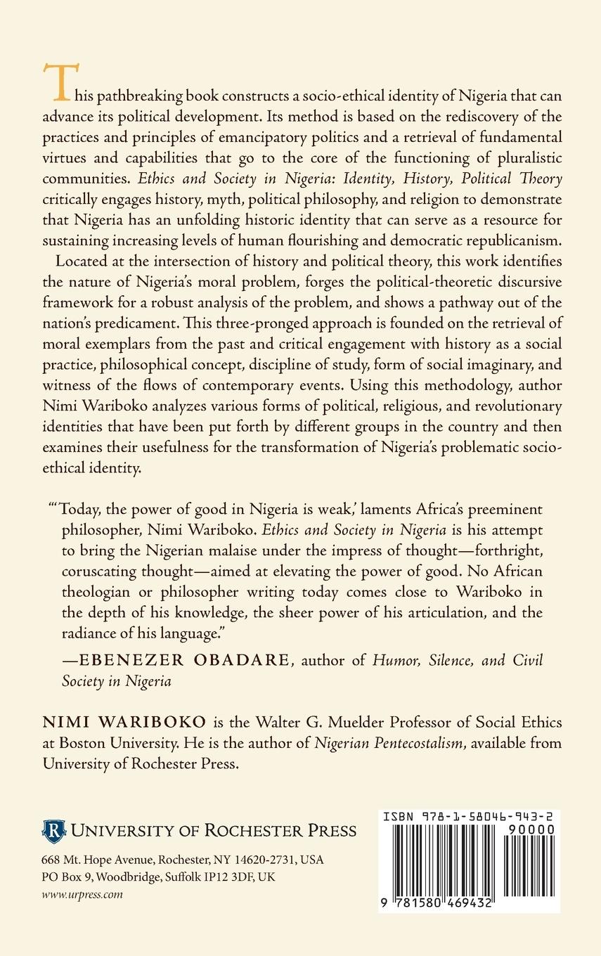 Rückseitencover Ethics and Society in Nigeria