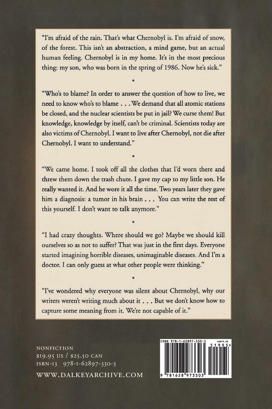 Rückseitencover Voices from Chernobyl