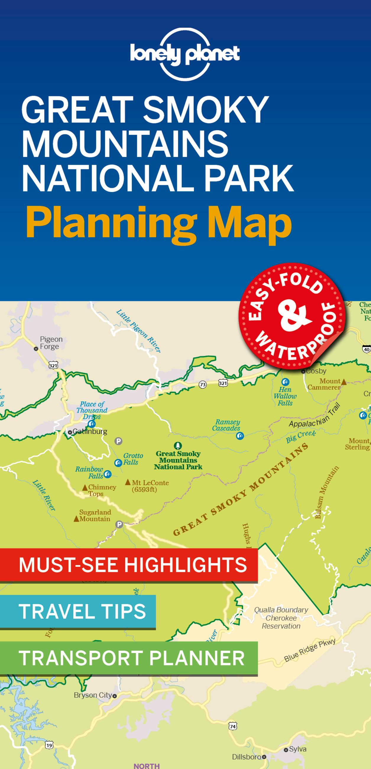 Vorderes Coverbild Lonely Planet Great Smoky Mountains National Park Planning Map
