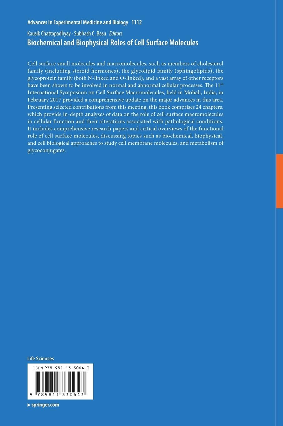 Rückseitencover Biochemical and Biophysical Roles of Cell Surface Molecules