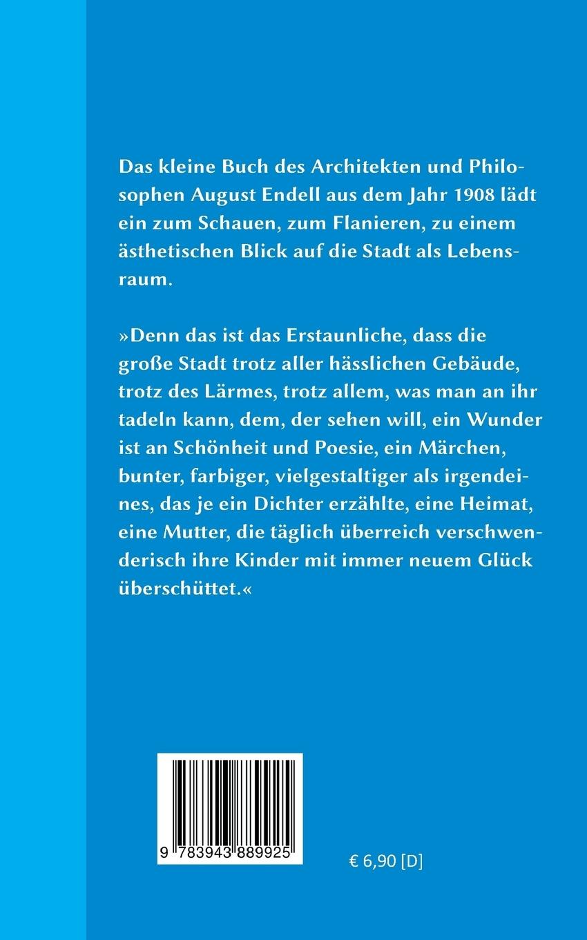 Rückseitencover Die Schönheit der großen Stadt