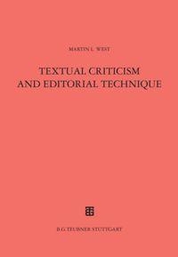 Vorderes Coverbild Textual Criticism and Editorial Technique