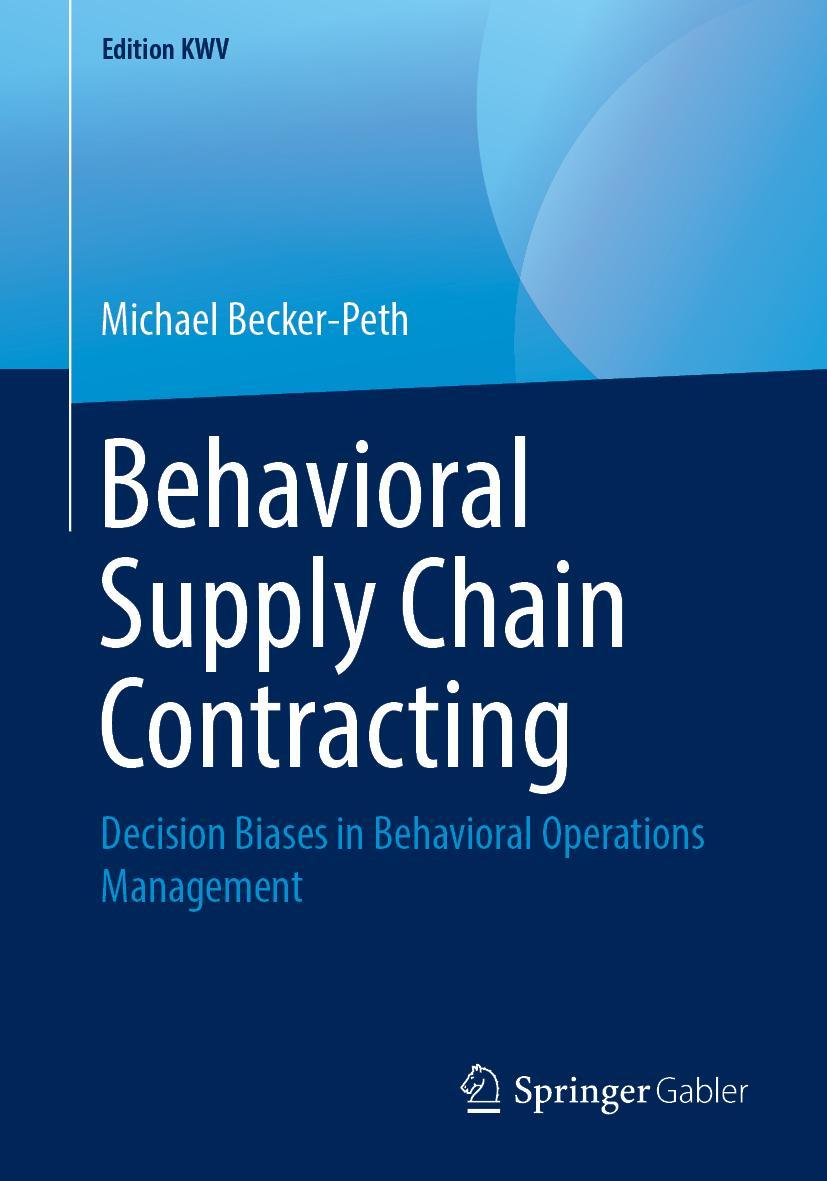 Vorderes Coverbild Behavioral Supply Chain Contracting