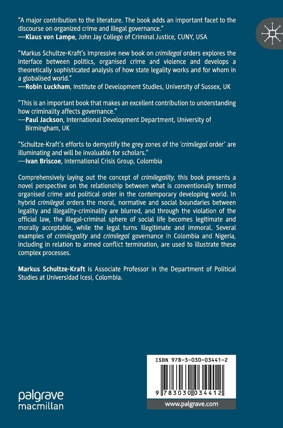 Rückseitencover Crimilegal Orders, Governance and Armed Conflict