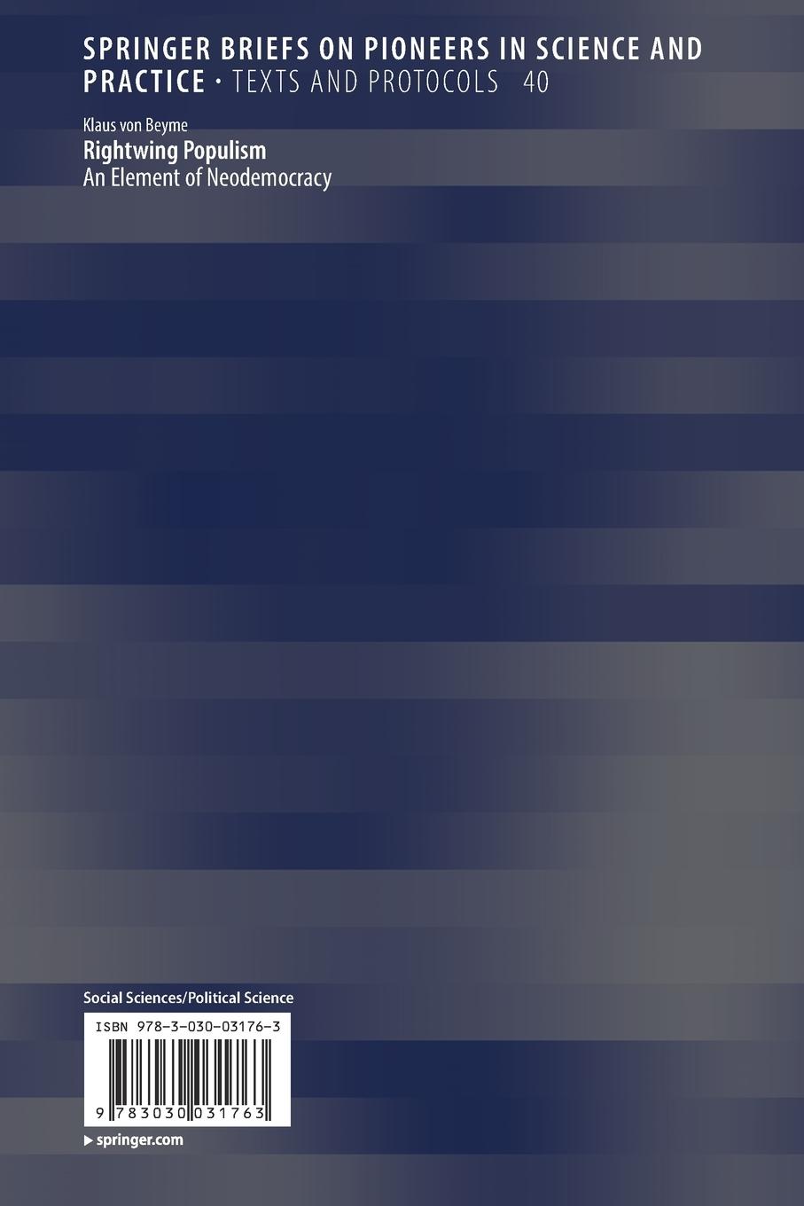Rückseitencover Rightwing Populism