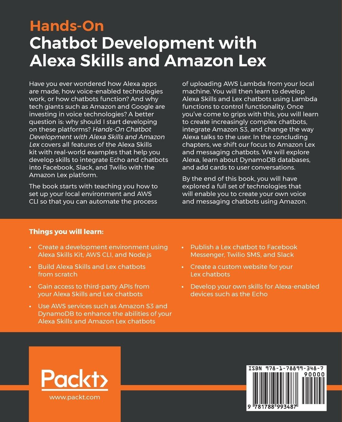 Rückseitencover Hands-On Chatbot Development with Alexa Skills and Amazon Lex