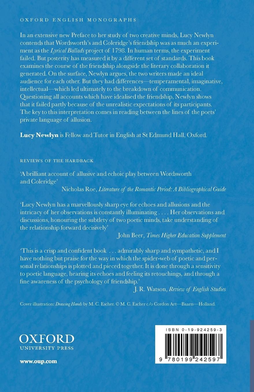 Rückseitencover Coleridge, Wordsworth and the Language of Allusion