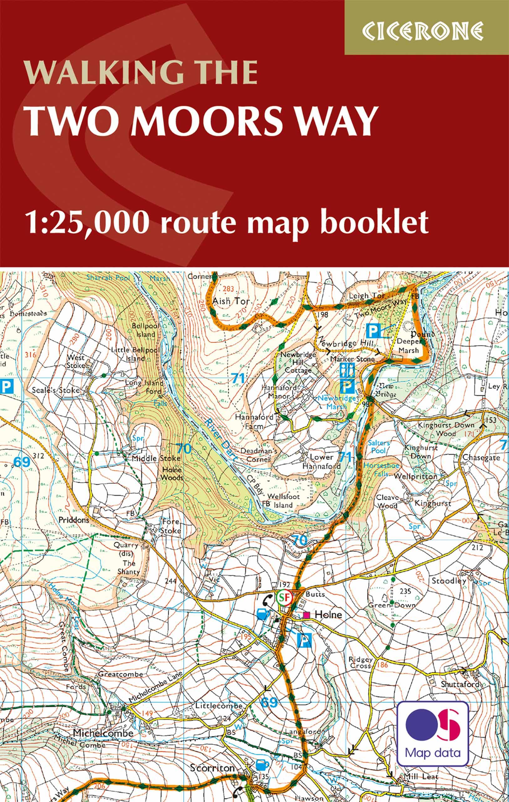 Vorderes Coverbild Two Moors Way Map Booklet