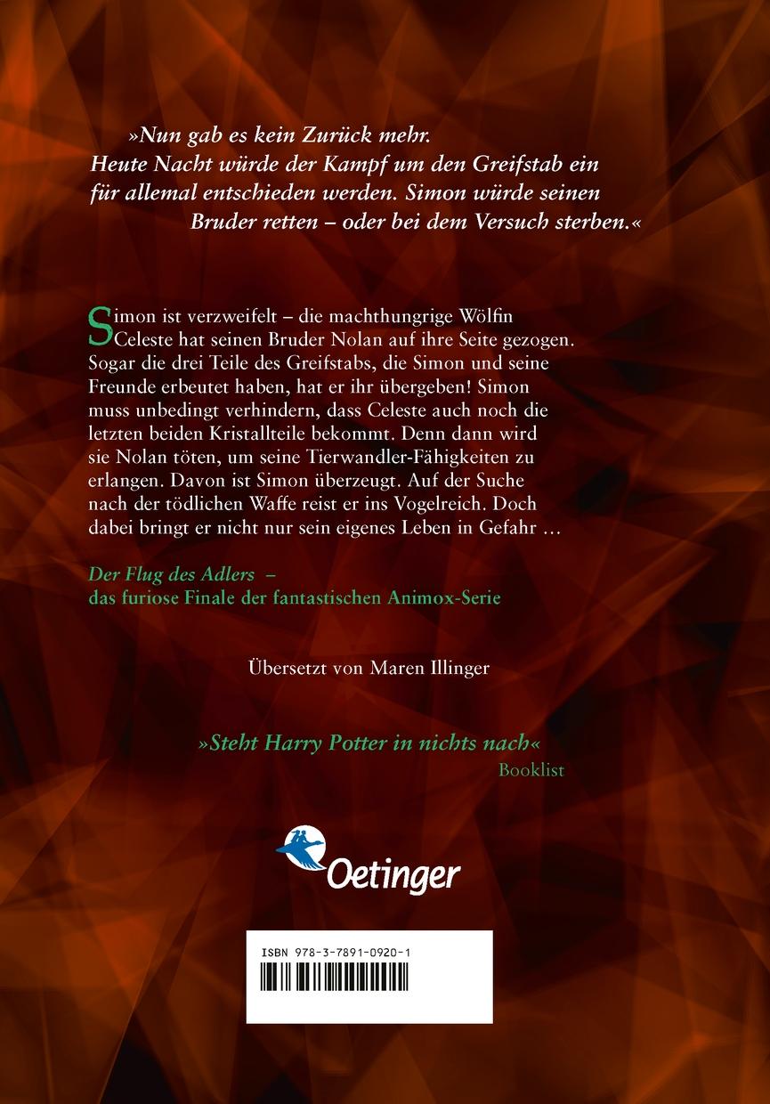 Rückseitencover Animox 05. Der Flug des Adlers