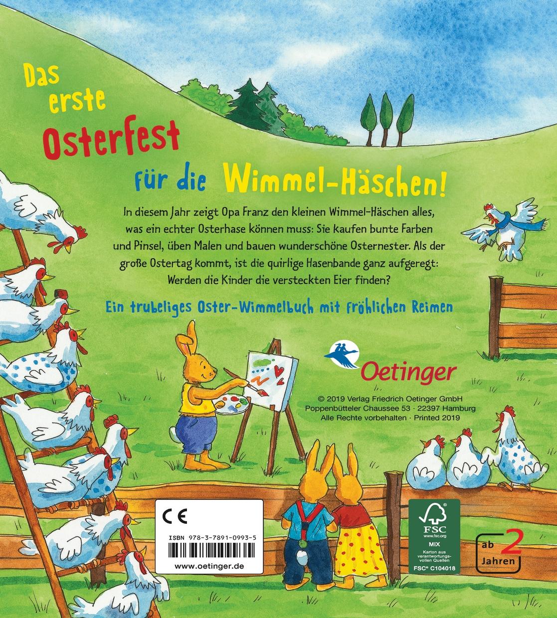 Rückseitencover Ostern mit den Wimmel-Häschen