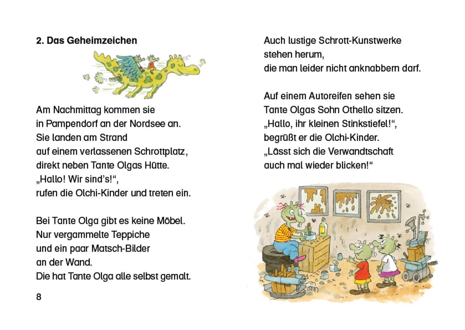 Beispielinhalt (Bild) Die Olchis und die große Mutprobe