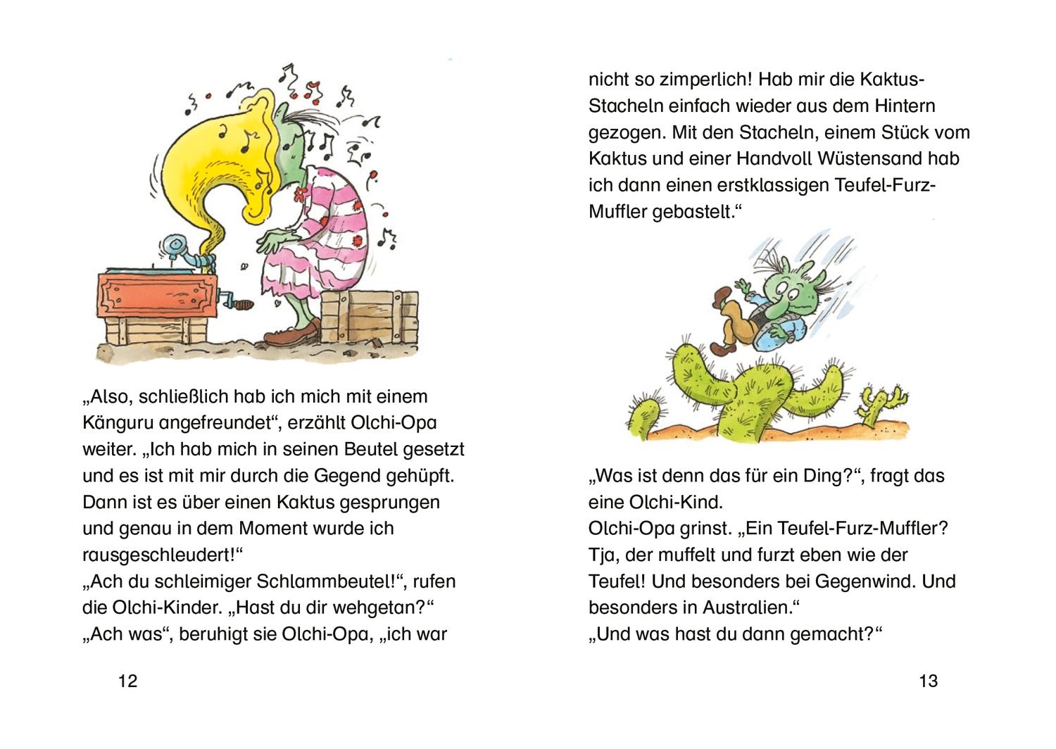 Beispielinhalt (Bild) Die Olchis fliegen in die Schule