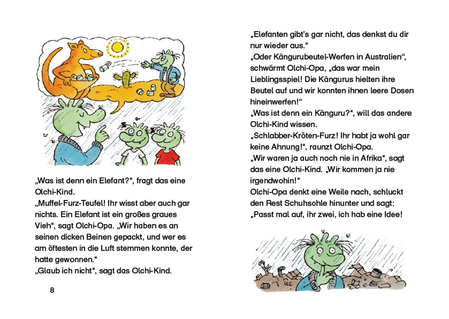 Beispielinhalt (Bild) Die Olchis im Zoo