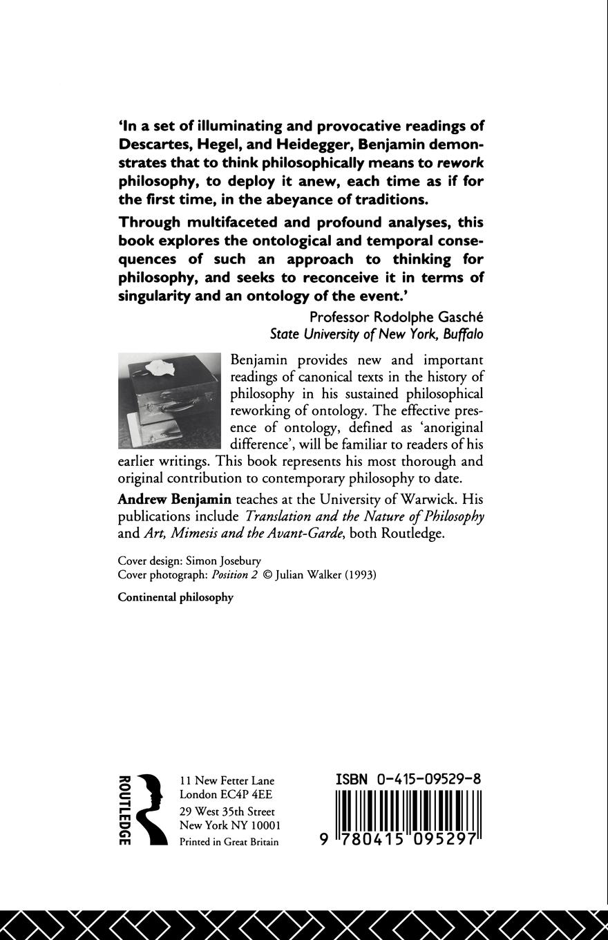 Rückseitencover The Plural Event