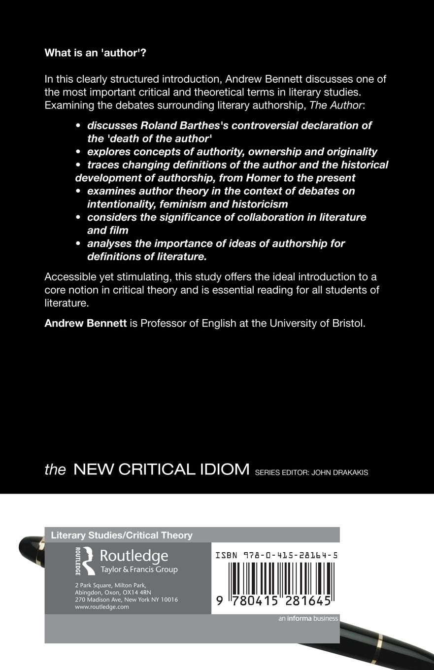 Rückseitencover The Author