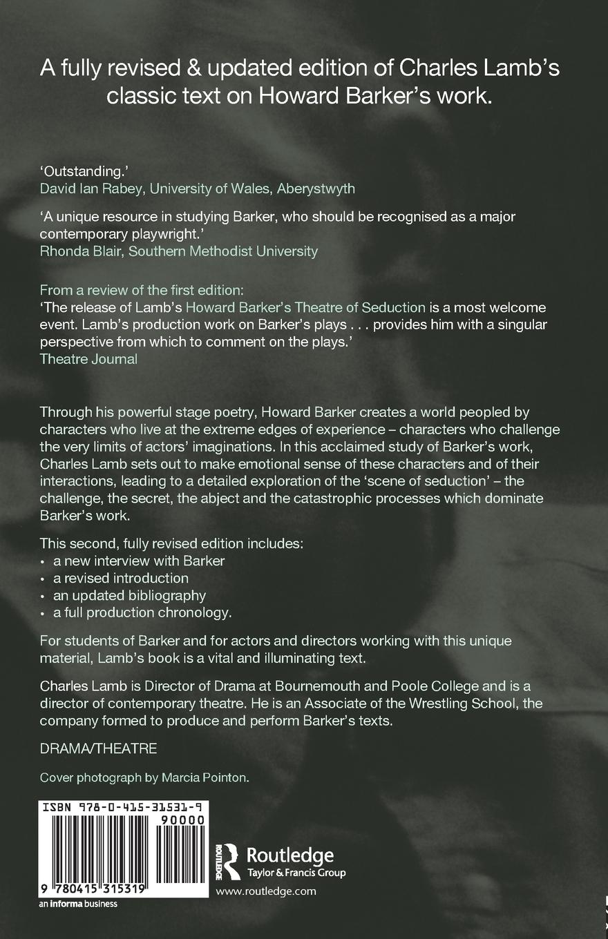 Rückseitencover The Theatre of Howard Barker
