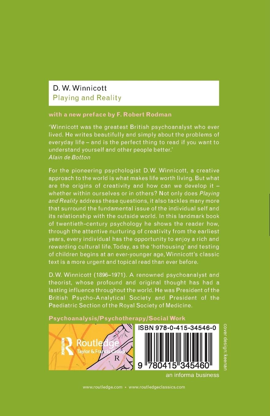 Rückseitencover Playing and Reality