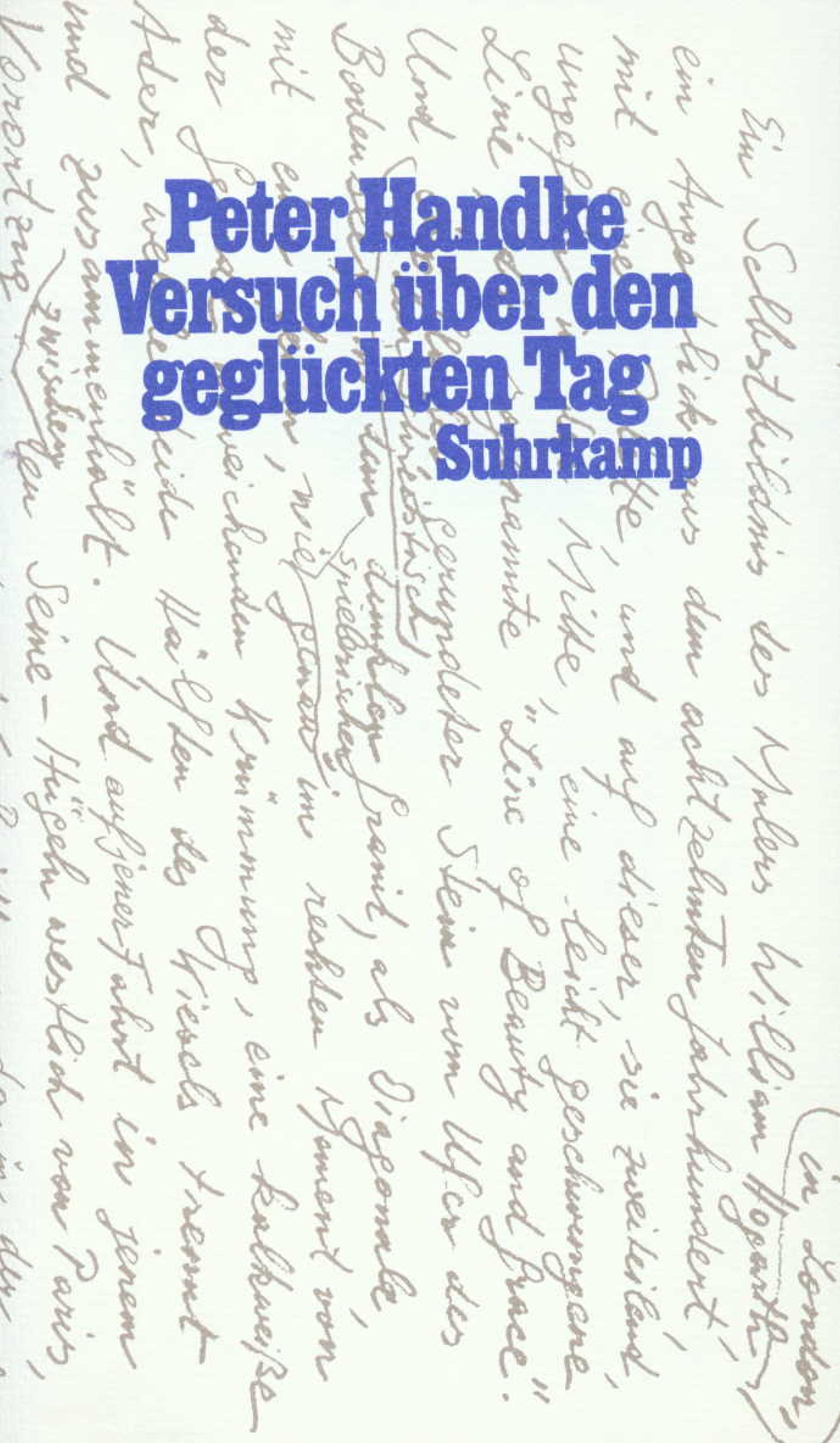 Vorderes Coverbild Versuch über den geglückten Tag