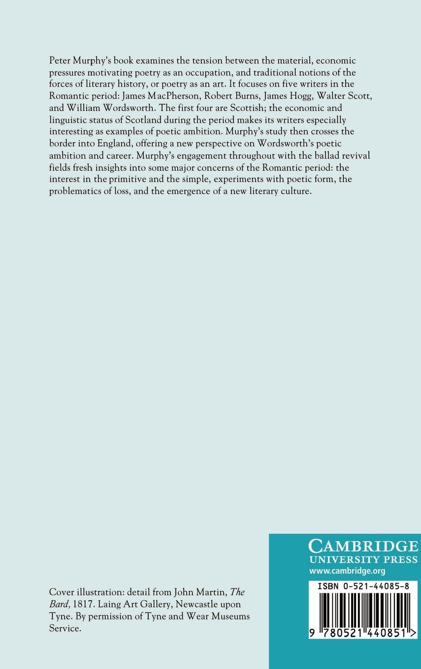 Rückseitencover Poetry as an Occupation and an Art in Britain, 1760 1830
