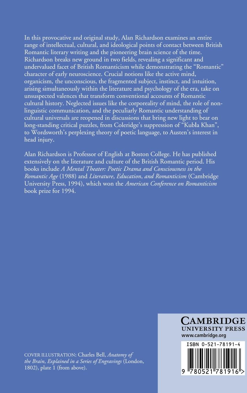 Rückseitencover British Romanticism and the Science of the Mind