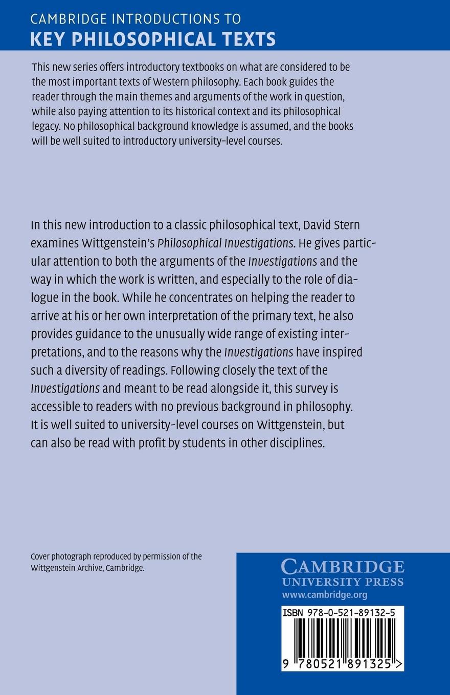 Rückseitencover Wittgenstein's Philosophical Investigations