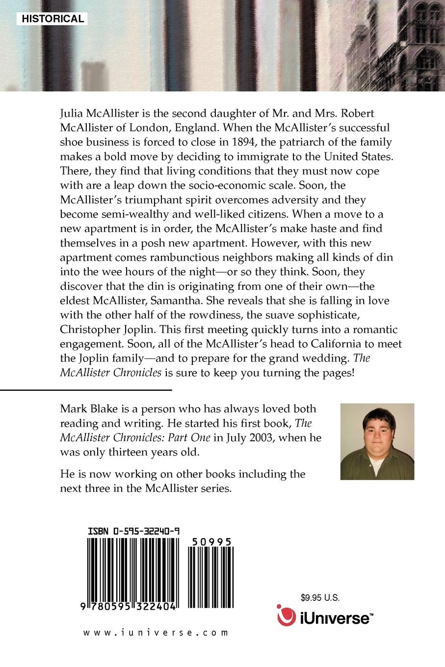 Rückseitencover The McAllister Chronicles