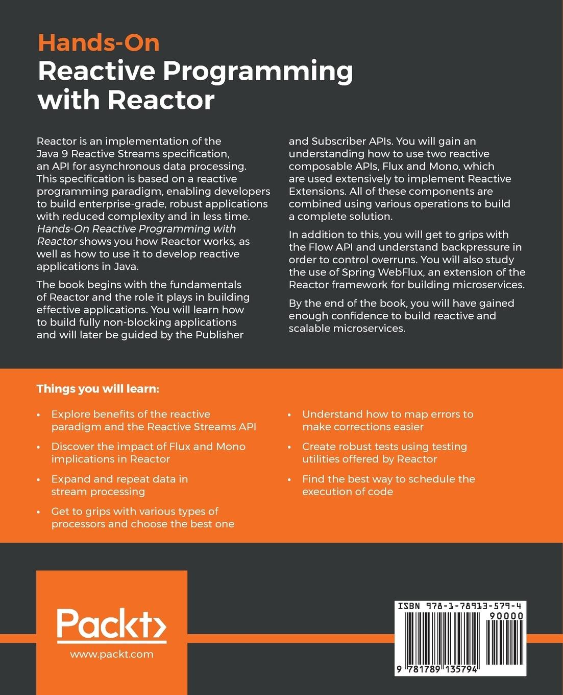 Rückseitencover Hands-On Reactive Programming with Reactor