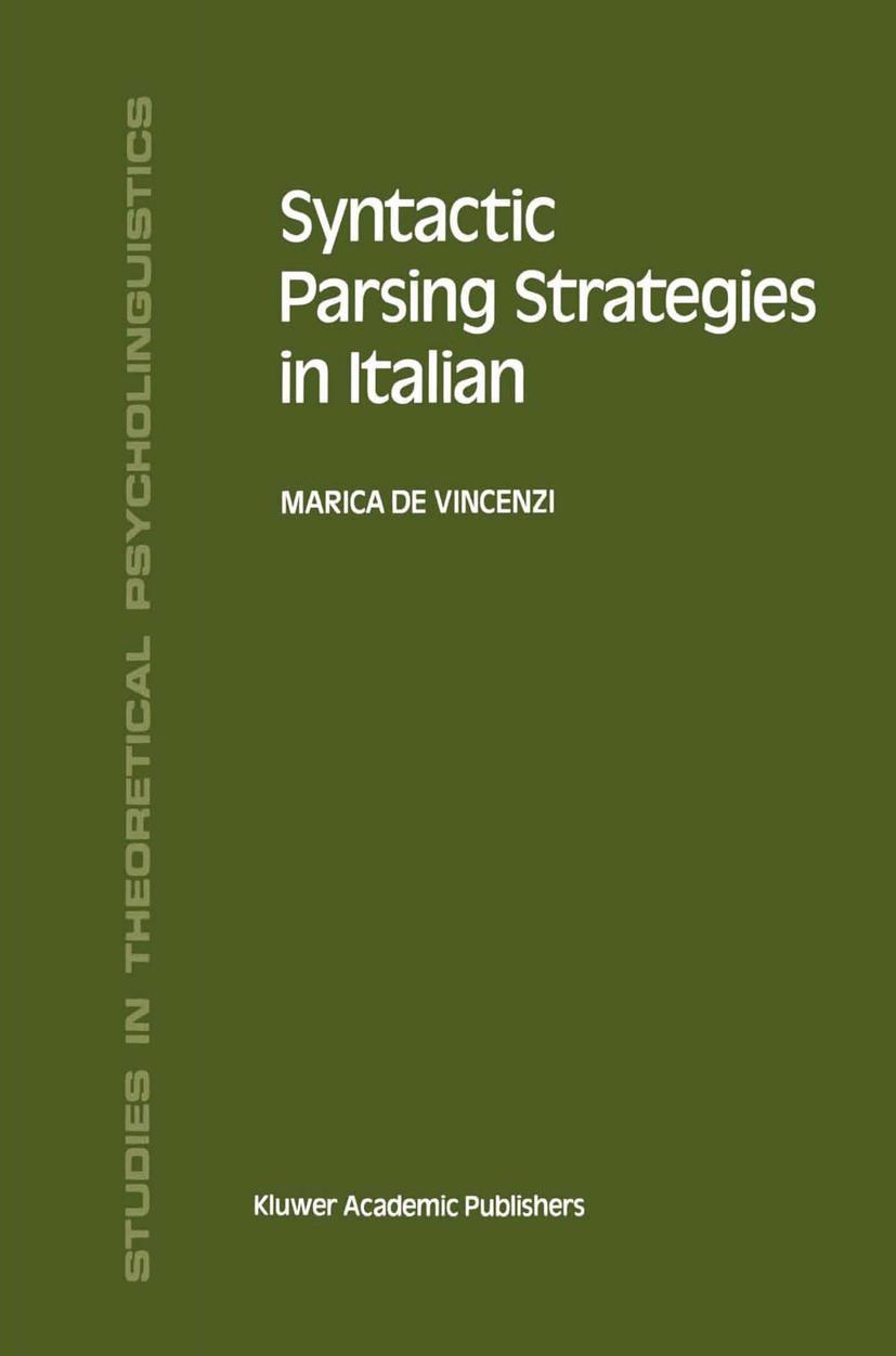 Vorderes Coverbild Syntactic Parsing Strategies in Italian