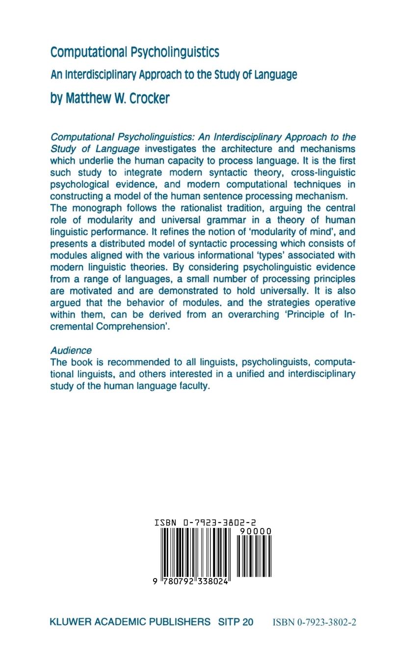 Rückseitencover Computational Psycholinguistics