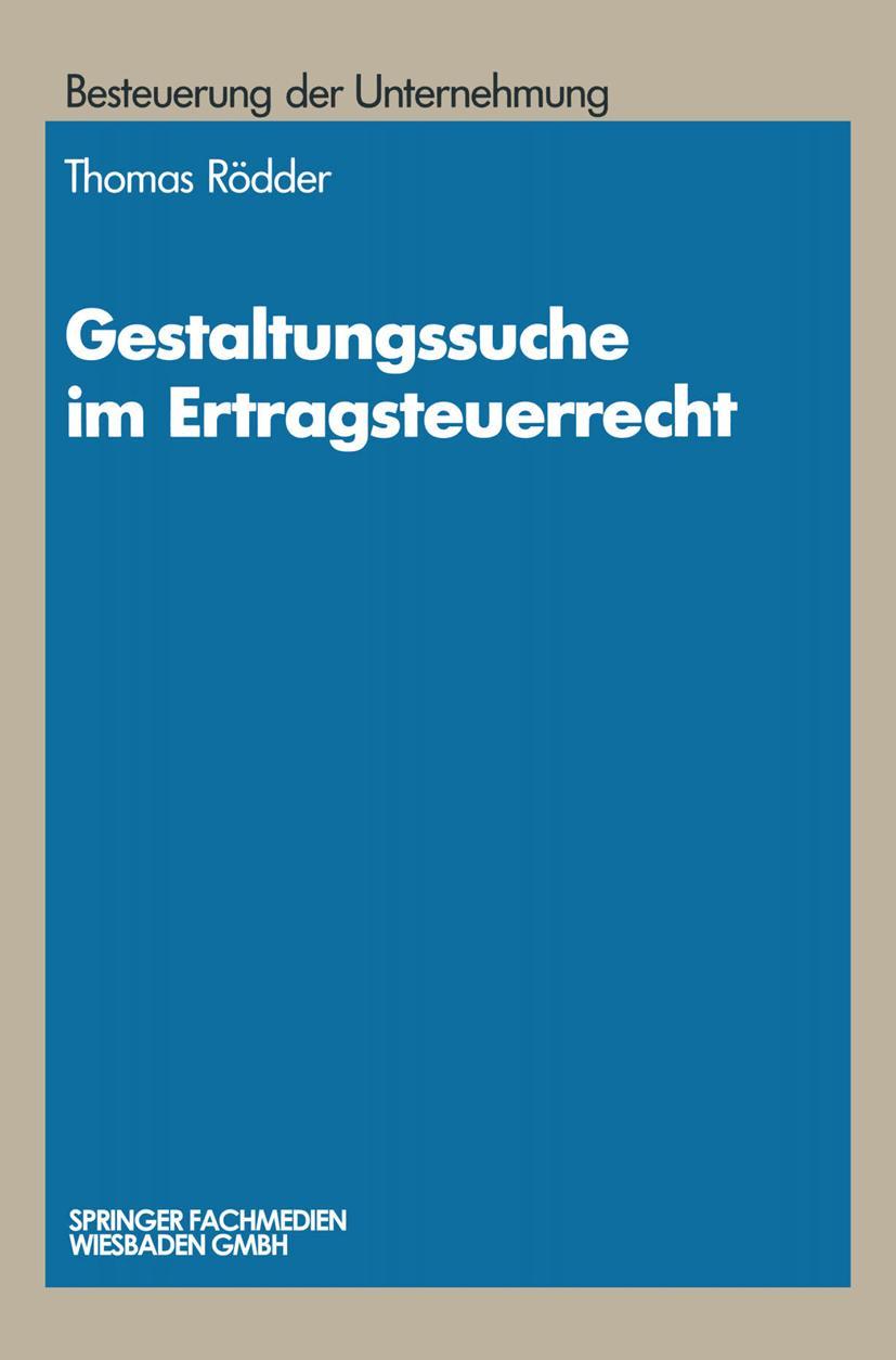 Vorderes Coverbild Gestaltungssuche im Ertragsteuerrecht