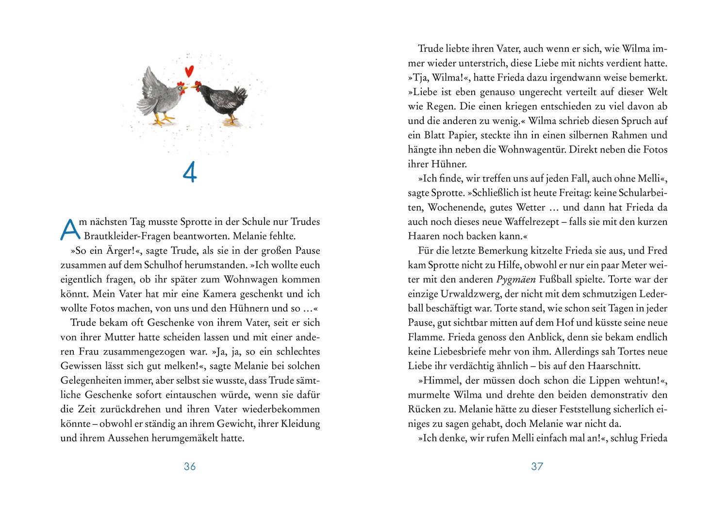 Beispielinhalt (Bild) Die Wilden Hühner und die Liebe