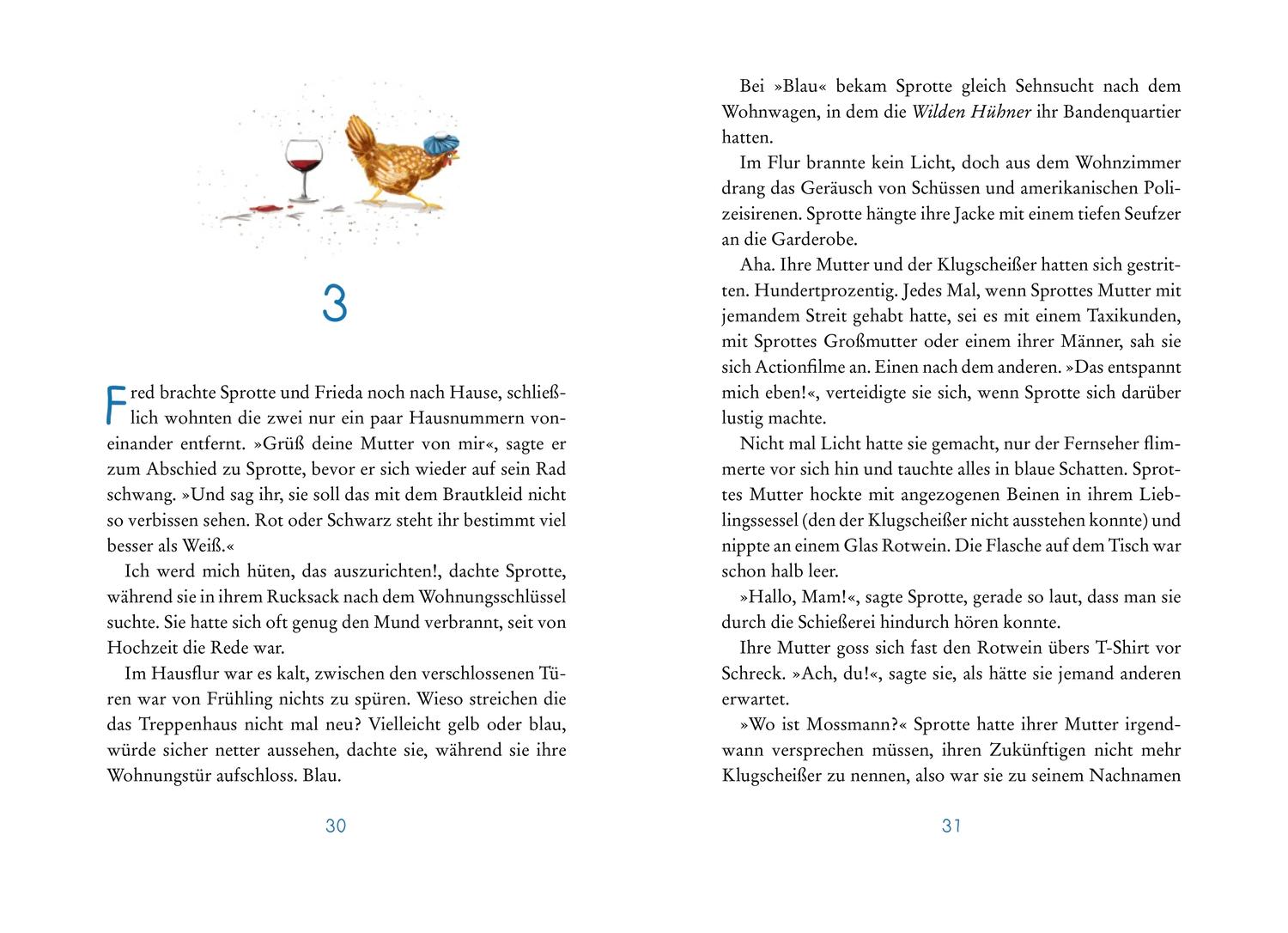 Beispielinhalt (Bild) Die Wilden Hühner und die Liebe