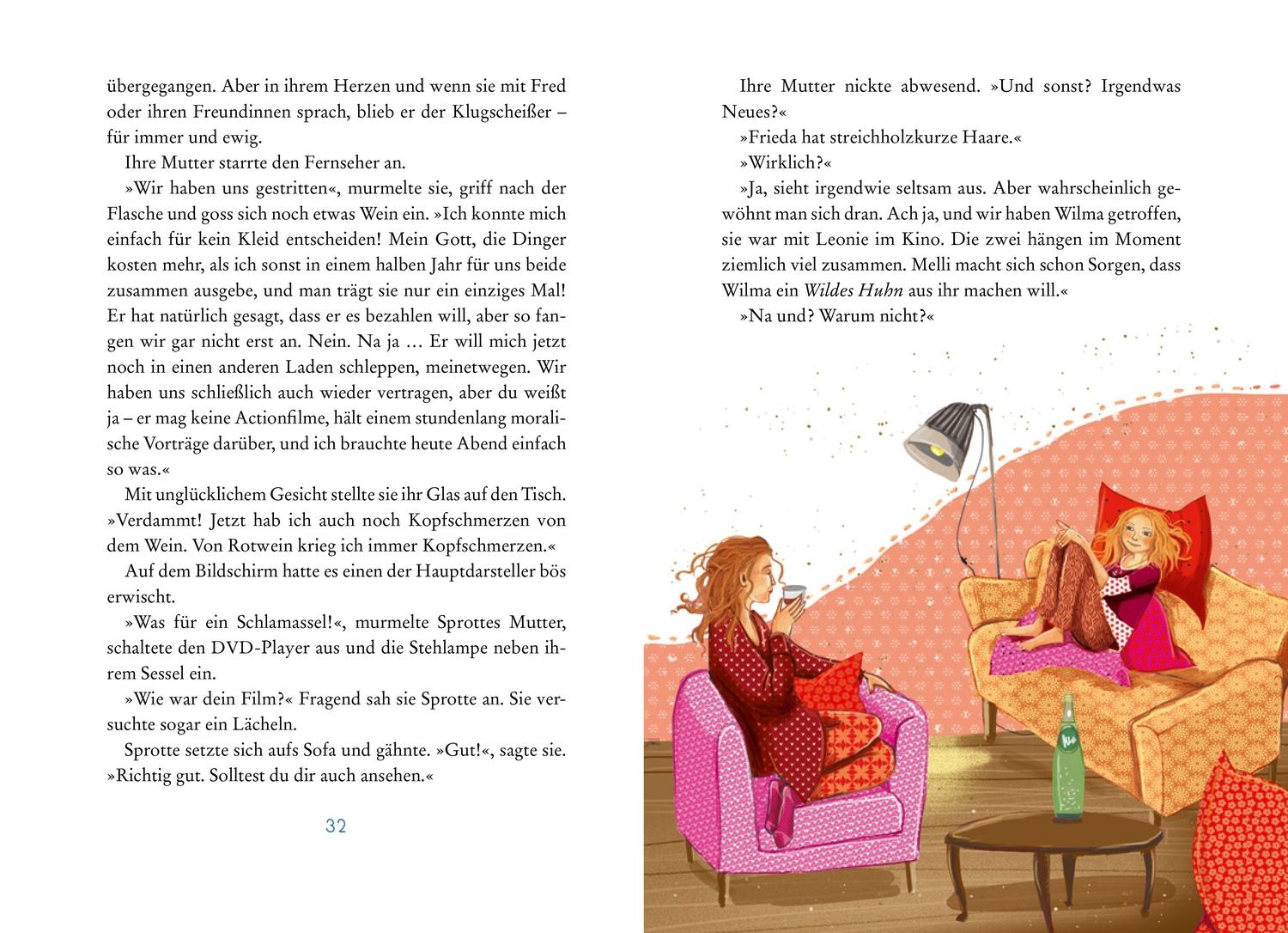 Beispielinhalt (Bild) Die Wilden Hühner und die Liebe