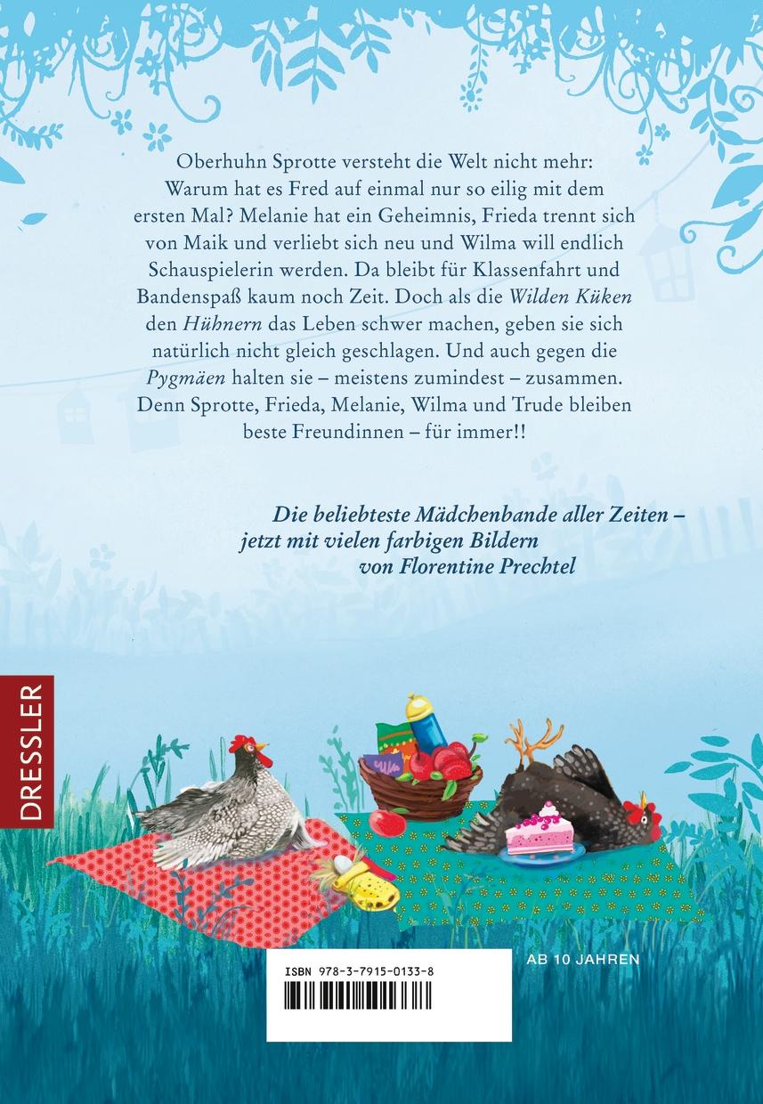 Rückseitencover Cornelia Funkes Die Wilden Hühner und das Leben