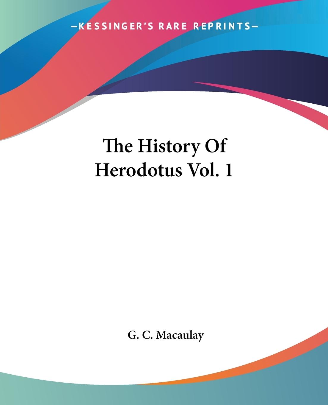 Vorderes Coverbild The History Of Herodotus Vol. 1