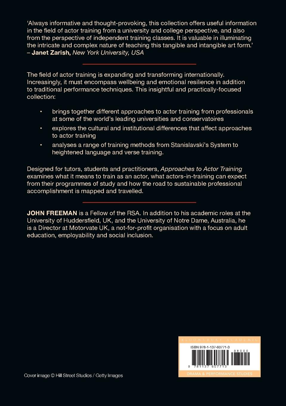 Rückseitencover Approaches to Actor Training