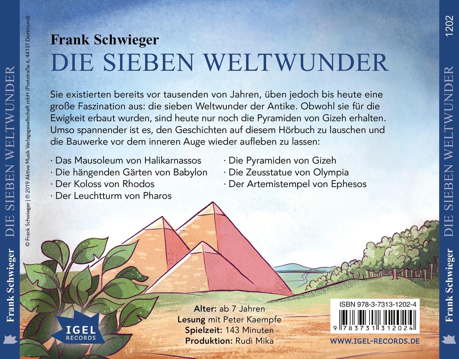 Rückseitencover Die sieben Weltwunder