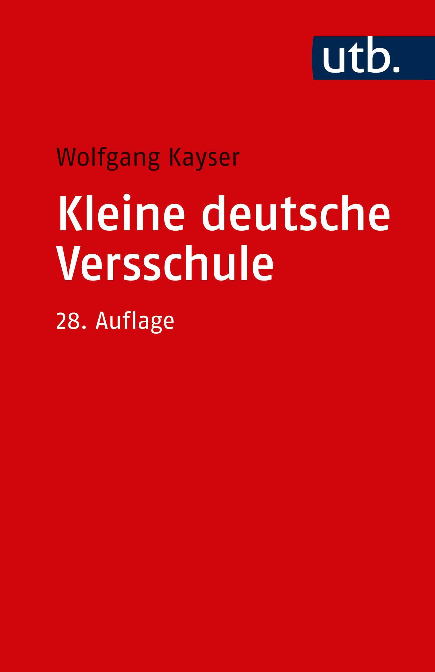 Vorderes Coverbild Kleine deutsche Versschule