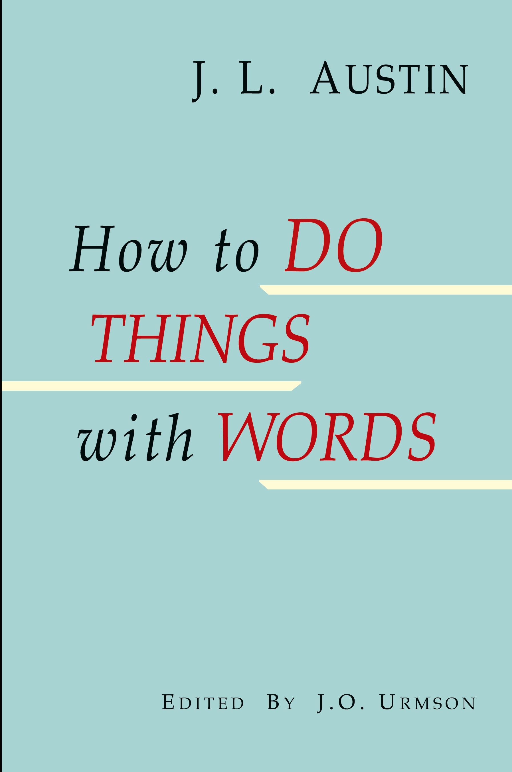 Vorderes Coverbild How to Do Things with Words