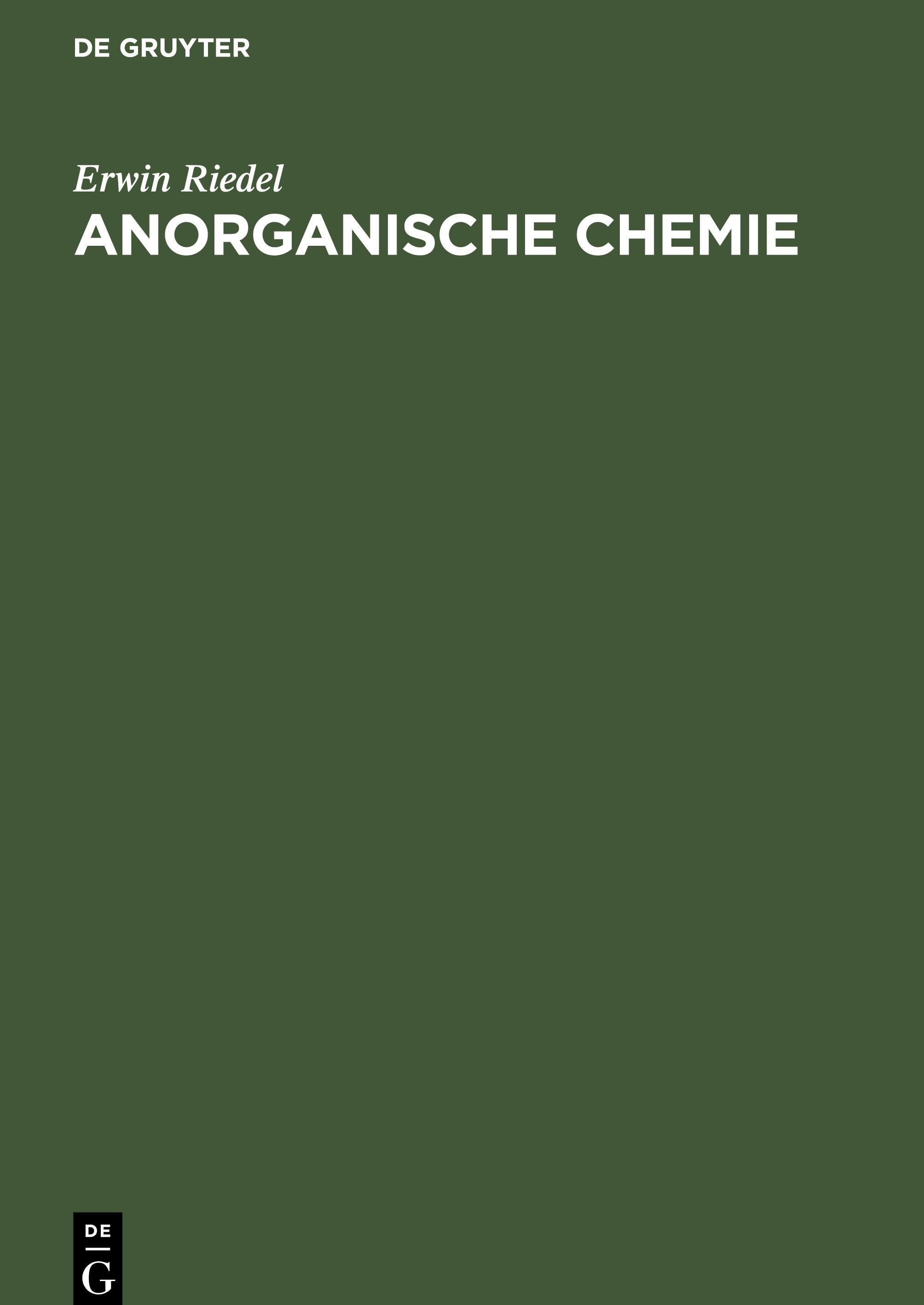 Vorderes Coverbild Anorganische Chemie