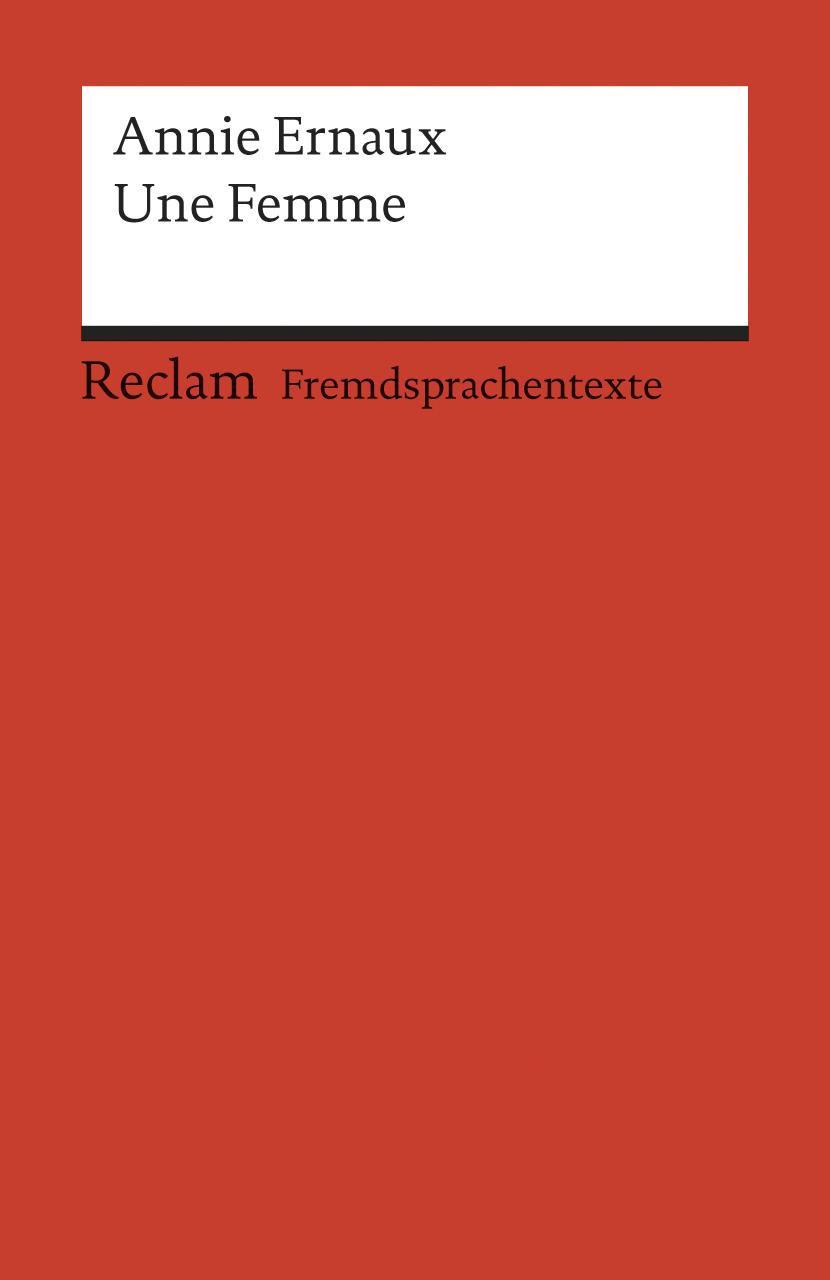 Vorderes Coverbild Une Femme