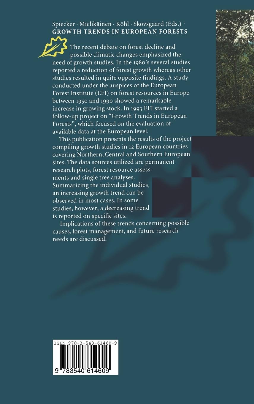 Rückseitencover Growth Trends in European Forests
