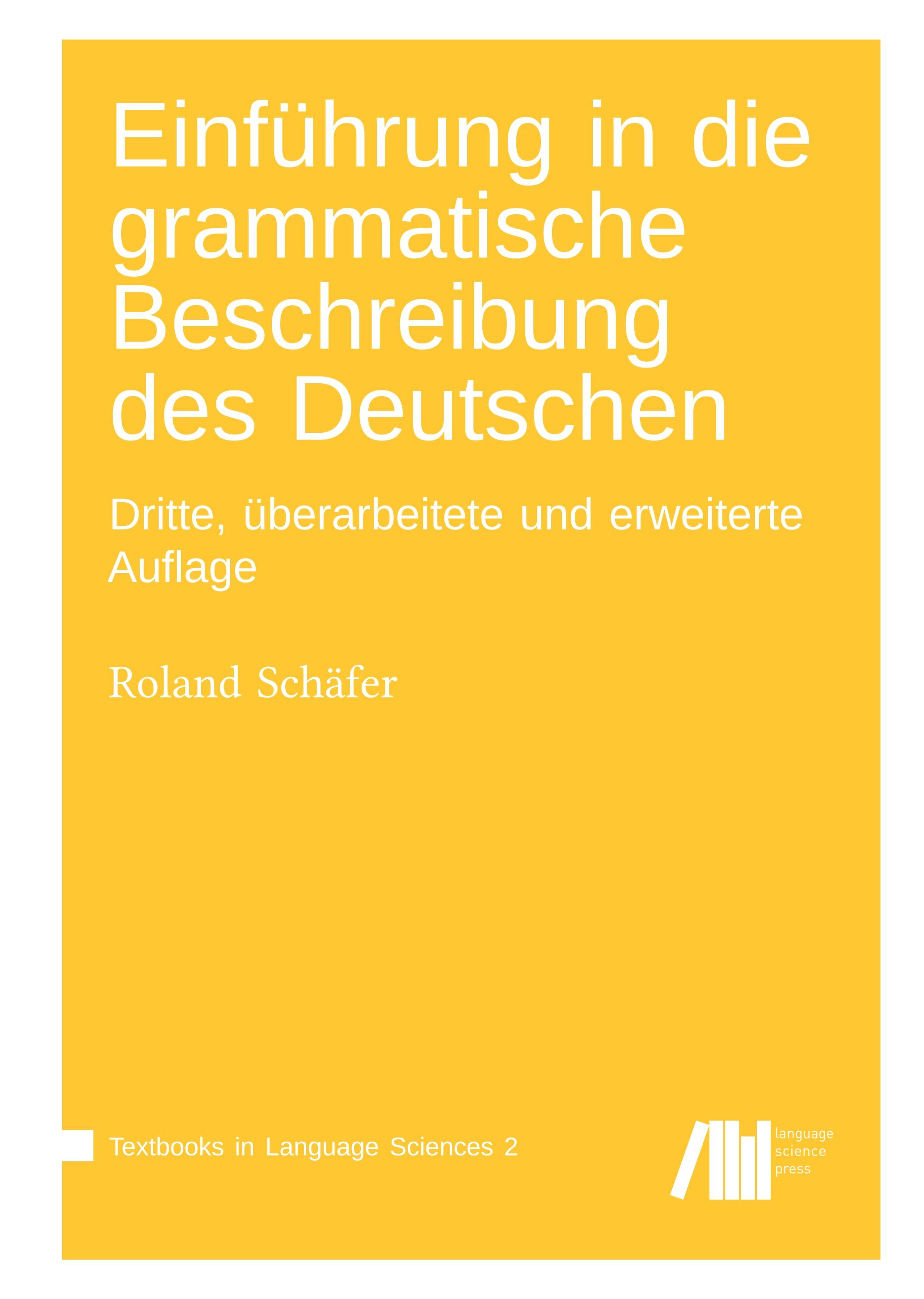 Vorderes Coverbild Einführung in die grammatische Beschreibung des Deutschen