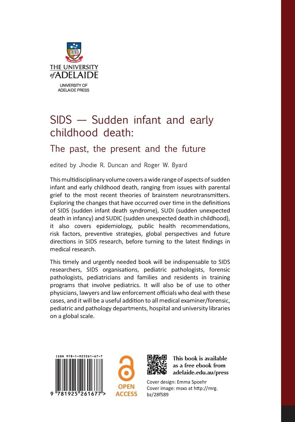 Rückseitencover SIDS Sudden infant and early childhood death